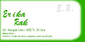 erika rak business card